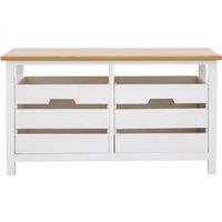 Orsina Compact Design 2 Drawer Bench, Modern Design Chest Of Drawers For Livingroom, Minimalist Storage Chest in Natural