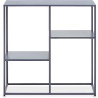 Orsina Stylish Grey Metal Multi Shelf Unit, Practical Design Corner Shelf Unit, Multi Level Narrow Shelving Unit