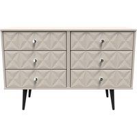 Ready Assembled 2 U Toledo 6 Drawer Chest (Ready Assembled) in Taupe
