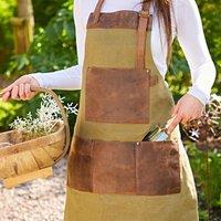 Paper High Green Canvas & Buffalo Leather Apron