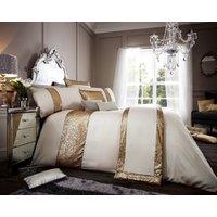 Smart Living Premium Polycotton Glamorous Duvet Cover With Pillowcases in Natural | Size: Double