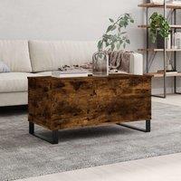 Berkfield Home Coffee Table Smoked Oak 90x44.5x45 cm Engineered Wood in Brown