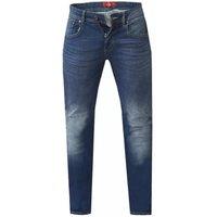 D555 Men's Ambrose Stretch Tapered Kingsize Jeans in Dark Blue | Size: 46XL