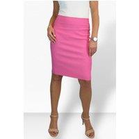 Paulo Due Women's Stretch Bodycon Pencil Skirt 22 in Bright Pink | Size: 12