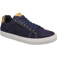HX London Men's Romford Suede Fashion Trainers in Navy | Size: 7