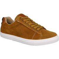HX London Men's Romford Suede Fashion Trainers in Camel | Size: 8