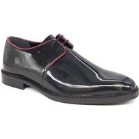 HX London Men's Dagenham Leather Patent Lace Up Derby Shoes in Black | Size: 7