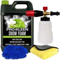 ProKleen Snow Foam Apple 1 x 5L Karcher Compatible Lance Microfibre Cloth Mitt in White