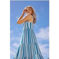 Womens Striped Maxi Dress