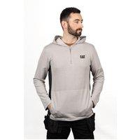 Caterpillar Men's Coolmax Quarter Zip Hoodie in Grey | Size: 2XL