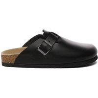 EverAu Australia Men's Hardhead Leather Comfort Clog Sandals in Black | Size: 13