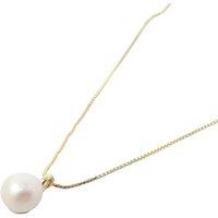 Harfi Women's Minimalist Dainty Natural Pearl Gold Plated Necklace | Size: 18 inches