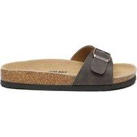 EverAu Australia Women's Swan Leather Easy Slip-On Sandals in Brown | Size: 8