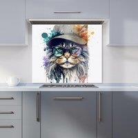 Warren Reed - Designer Maine Coon Cat Splashart Kitchen Splashback | Size: 600mm x 650mm