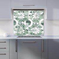 Warren Reed - Designer Geometric Pastel Green Kitchen Splashback | Size: 600mm x 650mm