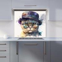 Warren Reed - Designer Scottish Fold Cat Splashart Kitchen Splashback | Size: 600mm x 750mm