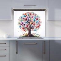 Warren Reed - Designer Whimsical Easter Egg Tree Kitchen Splashback | Size: 700mm x 750mm