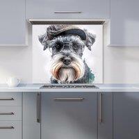 Warren Reed - Designer Miniature Schnauzer Dog Splashart Kitchen Splashback | Size: 700mm x 650mm