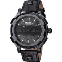 Rebel Men's Brooklyn Bridge Black Dial Leather Watch