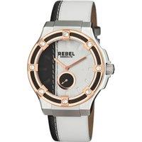 Flatbush White/Black Dial Leather Watch