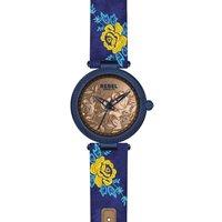 Rebel Women's Carroll Gardens Yellow Gold/Bronze Dial Cloth Watch in Navy