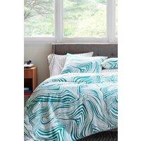 Martex Green Zebra Marble Duvet Cover Set | Size: Double