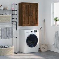 Berkfield Home Wall Mounted Cabinet Brown Oak 69.5x34x90 cm Engineered Wood