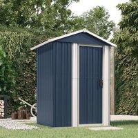 Berkfield Home Garden Shed Anthracite 126x97.5x177 cm Galvanised Steel in Black