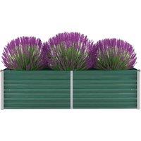 Berkfield Home Garden Raised Bed Galvanised Steel 160x40x45 cm Green | Size: 160 x 40 x 45 cm