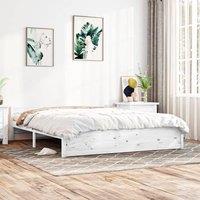 Berkfield Home Bed Frame White Solid Wood 160x200 cm