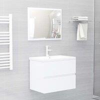 Berkfield Home Bathroom Furniture Set White Engineered Wood