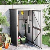 Berkfield Home Garden Tool Shed Anthracite 88x89x161 cm Galvanised Steel in Black | Size: 88 x 89 x 161 cm