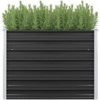 Berkfield Home Garden Raised Bed Anthracite 100x40x77 cm Galvanised Steel in Black | Size: 100 x 40 x 77 cm