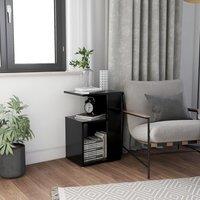 Berkfield Home Side Table Black 36x30x56 cm Engineered Wood | Size: 36 x 30 x 56 cm