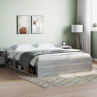 Bed Frame Grey Sonoma 160x200 cm