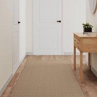 Berkfield Home Carpet Runner Sisal Look Sand 80x250 cm in Brown | Size: 100 cm diameter