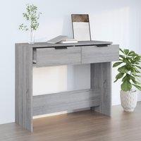 Berkfield Home Console Table Grey Sonoma 90x36x75 cm Engineered Wood | Size: 90 x 36 x 75 cm