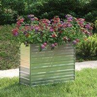 Berkfield Home Garden Raised Bed 100x40x77 cm Galvanized Steel Silver | Size: 100 x 40 x 77 cm