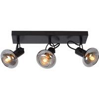 Lucide 'MADEE' Dimmable Stylish Rotatable Indoor Ceiling Spotlight Bar 3xE14 in Black
