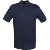 Henbury Men's Modern Fit Cotton Pique Polo Shirt in Navy | Size: XS