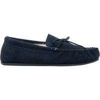 Mokkers Men's Oliver Moccasin Wool Lined Slippers in Navy | Size: 8