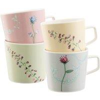 Aynsley China 'Camille Pastel' Mugs set of 4