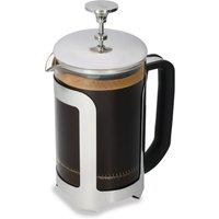 La Cafetiere Roma 6 Cup Cafetiere, Heat Resistant 850ml French Press, Stainless Steel in Black