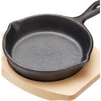 Artesa Cast Iron Mini Frying Pan, 11.5x16x2cm, Gift Boxed in Mid Grey | Size: 11.5x16x2 cm