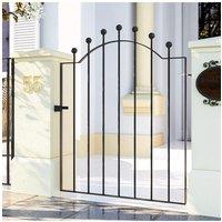 Outdoor Garden Irregular Metal Fence Gate, 86cm W x 103cm H