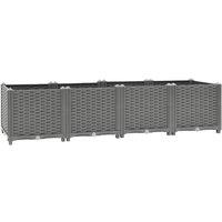 Berkfield Home Raised Bed 160x40x38 cm Polypropylene in Grey | Size: 160 x 40 x 38 cm