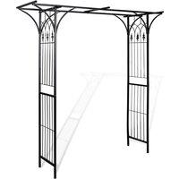 Berkfield Home Garden Arch 200x52x204 cm in Black | Size: 200 x 52 x 204 cm