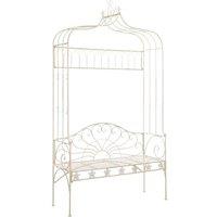 Berkfield Home Garden Bench 122 cm Iron Antique White