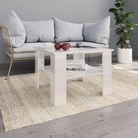 Berkfield Home Coffee Table High Gloss White 60x60x42 cm Engineered Wood | Size: 60 x 60 x 42 cm