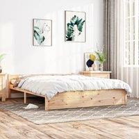 Berkfield Home Bed Frame Solid Wood 150x200 cm King Size in Brown
